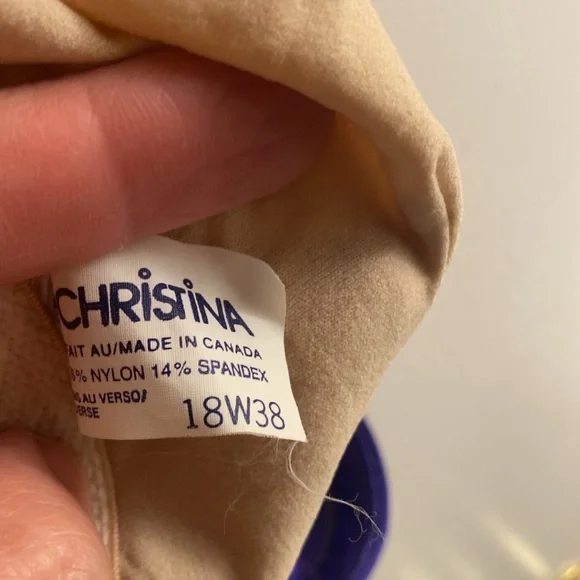 Purple Swimsuit with Gold Embroidery - Picture 3 of 7